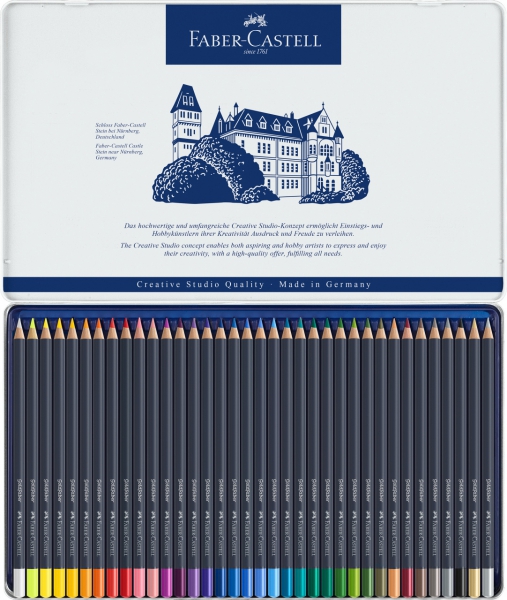 Creioane Colorate 36 Culori Goldfaber Cutie Metal Faber-Castell [2]